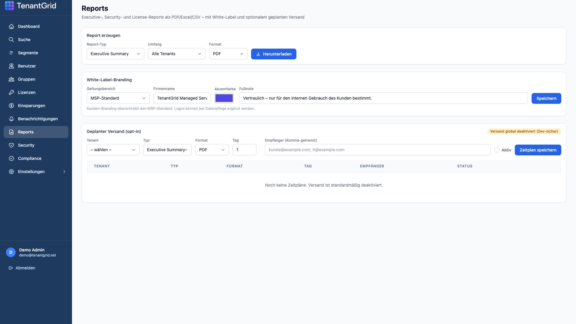 TenantGrid – Reports